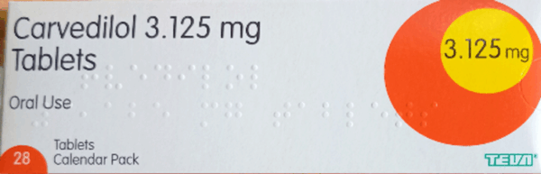 Carvedilol 3.125mg