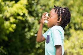 Home using inhalers for childhood asthma