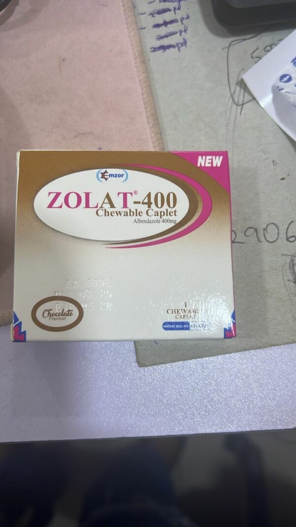 Zolat Chewable 400mg Chocolate Flavoured Tablets