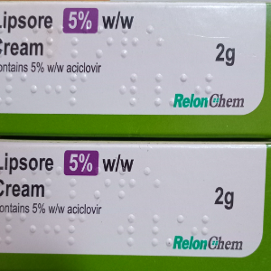 Lipsore aciclovir cream