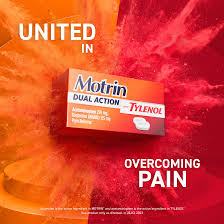 Motrin dual action (counted as 7 tabs in a dispensing envelope)