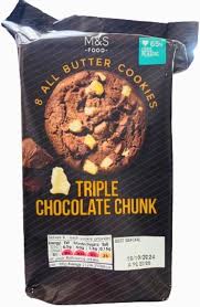 M & s all butter cookies triple chocolate chunks M & s all butter cookies triple chocolate chunks