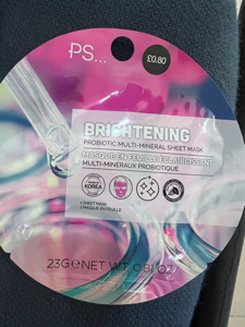 Primark brightening face sheet